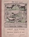 First Auction At The Farm Monday, March 22, 1920