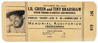 [Ticket] Gale Agency, Inc., Presents Lil Green and Tiny Bradshaw with their Famous Orchestra