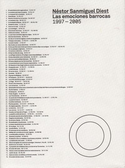 NESTOR SANMIGUEL DIEST: Las Emociones Barrocas 1997-2005