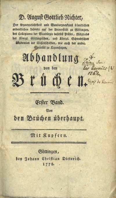 Abhandlung von den Brüchen. Erster Band. Von den…