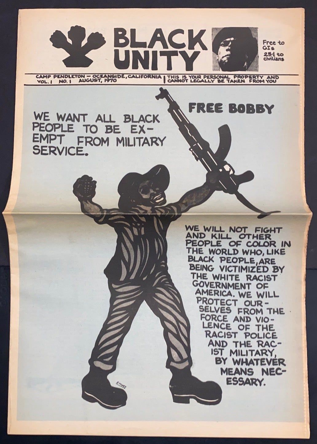 Black Unity. Vol. 1 no. 1 (August 1970)