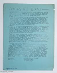 Placing the blame [handbill]