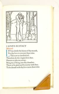 THE SONG OF SONGS. BEING LOVE LYRICS FROM ANCIENT PALESTINE by (GRABHORN PRESS). BIBLE IN ENGLISH - 1922