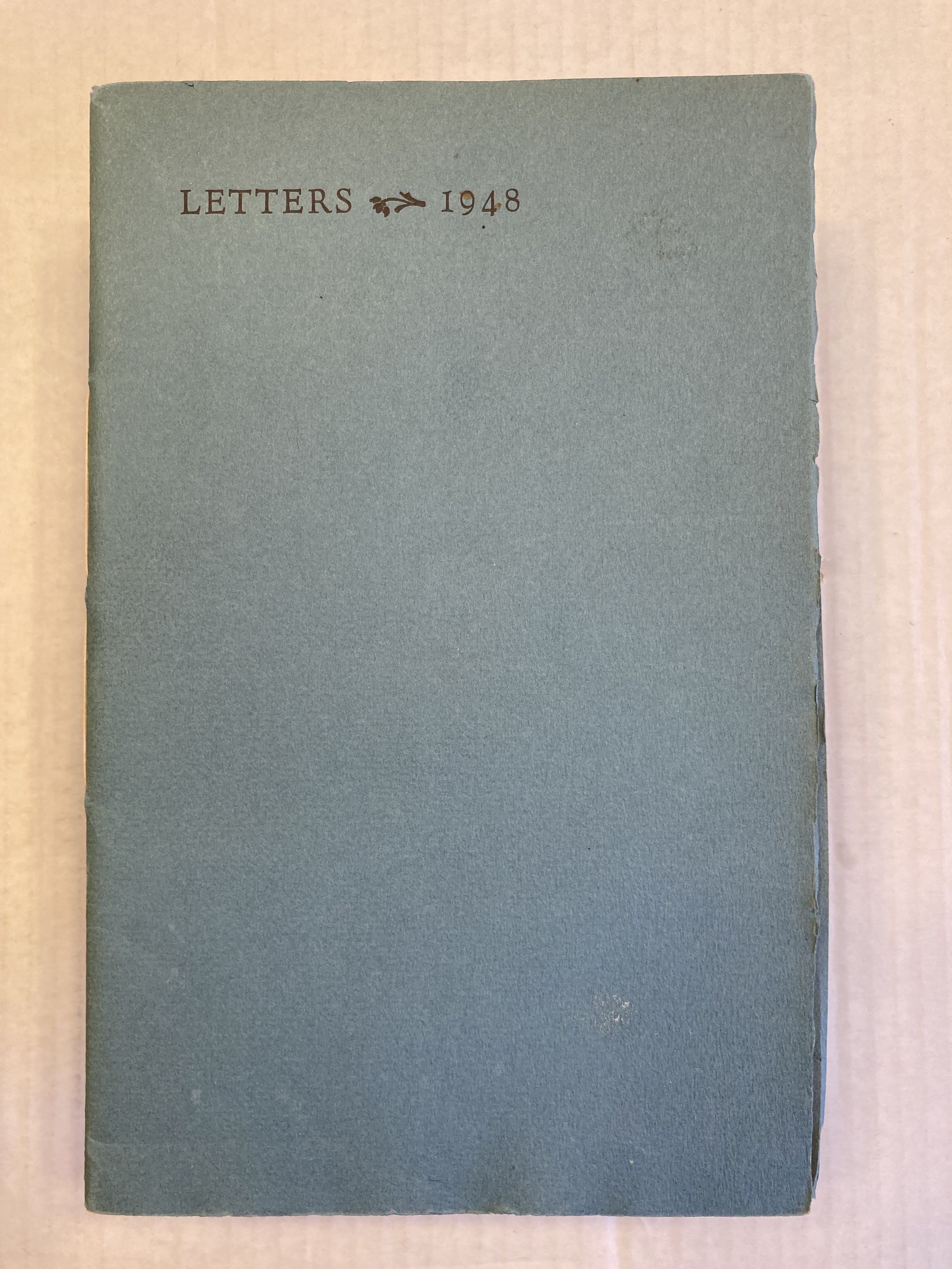 LETTERS 1948. TO THE MEMORY OF HAROLD TROWBRIDGE P
