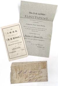 Ephemera Promoting Scottish Elocutionist and Lecturer Bro. D.G. Lawson Voluntarily inmate at CT Insane Asylum to overcome appetite for Rum