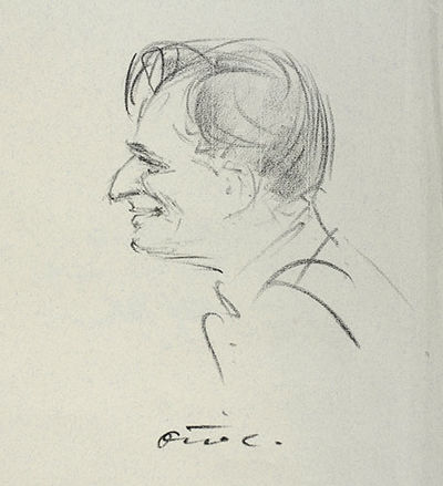 Original charcoal drawing of Olof Palme.