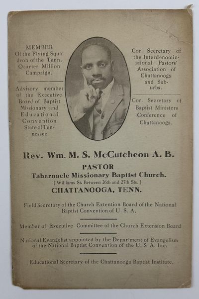[Pictorial Broadside Handbill Touting the Achievements of Rev. William M.S. McCutcheon of Chattanooga]