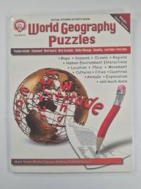 Mark Twain World Geography Puzzle Book, Activity Book with Maps, Crossword, Word Search,...