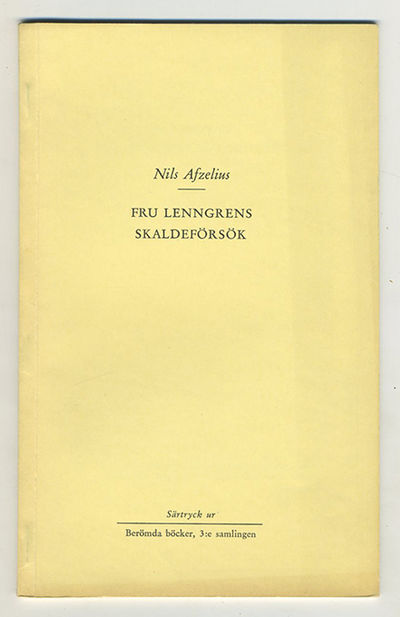 Fru Lenngrens Skaldeförsök. Särtryck ur Berömda…