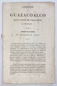 image of Colonie de Guazacoalco dans l'état de Vera-Cruz, au Mexique: Projet de société en commandite par actions