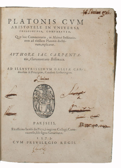 Platonis cum Aristotele in universa philosophia comparatio.Qua hoc Commentario, in Alcinoi Institutionem ad eiusdem Platonis doctrinam, explicatur (+) Pars posterior Platonicae et Aristotelicae comparationis in universa Philosophia. Quae de animorum i... - [UNITING PLATO AND ARISTOTLE - ATTACKING RAMUS] (photo 2)