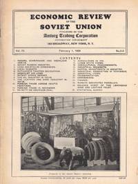 Economic Review of the Soviet Union Volume IV, Number 2-3 February 1, 1929