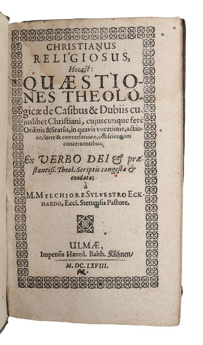 Christianus Religiosus, Hoc est: Quaestiones…