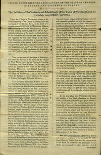 1832 Petition from Inhabitants of Newburgh, NY to Legislature requesting the establishment of an...