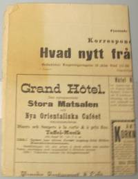 Korrespondesbladet Hvad nytt från Stockholm? 7…