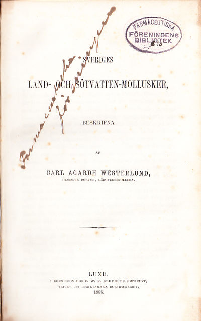Sveriges land- och sötvatten-mollusker,…