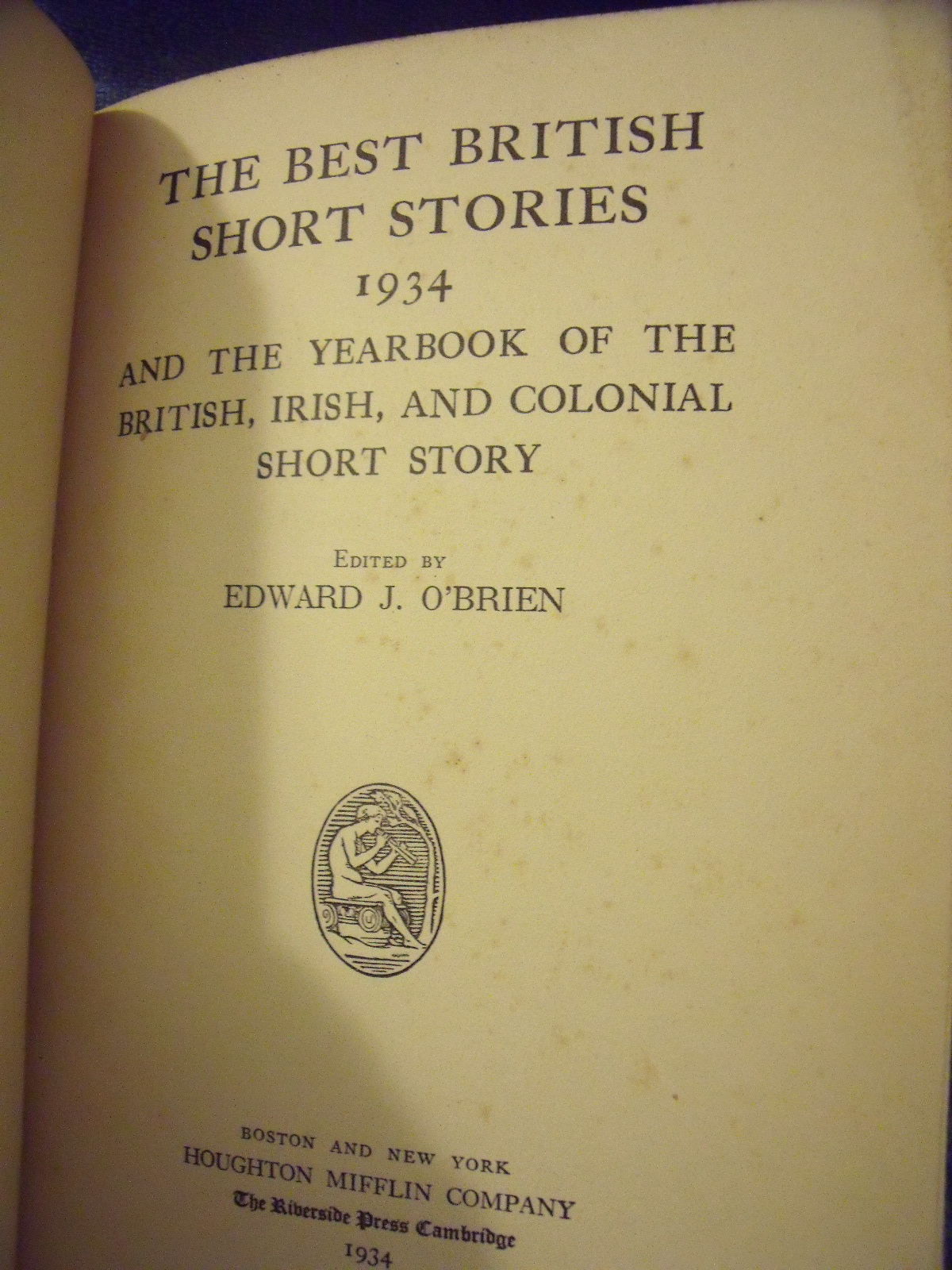 The Best British Short Stories 1934 and the Yearbook of the British