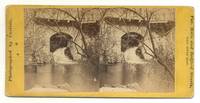 [Stereoview]: Photograph of a stream running through a stone building