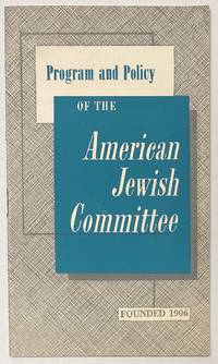 image of Program and policy of the American Jewish Committee