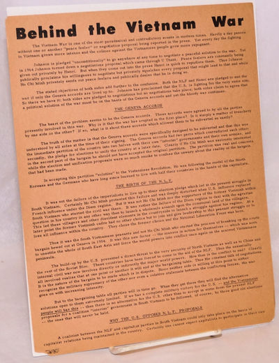 Behind the Vietnam War [handbill]
