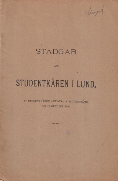 Stadgar för Studentkåren i Lund, af Studentkåren…