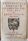 Pontificale Romaum Clementis VIII Pont. Max. Iussu Restitutum atque editum