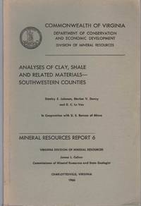 cover of ANALYSES OF CLAY, SHALE AND RELATED MATERIALS, SOUTHWESTERN COUNTIES Virginia. Division of Mineral Resources. Mineral Resources Report 6