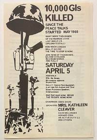 10,000 GIs Killed In Vietnam Since The Peace Talks Started May 1968 ... Join Tens Of Thousands - GIs And Civilians In A Mass March And Rally, Saturday April 5.. - 