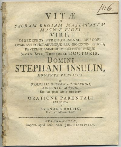 Vitæ in sacram regiam majestatem magnæ fidei…