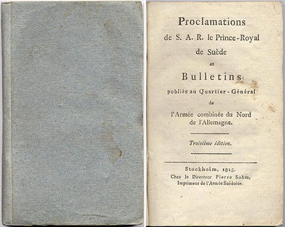 Proclamations de s.a.r. le prince-royal de Suède…