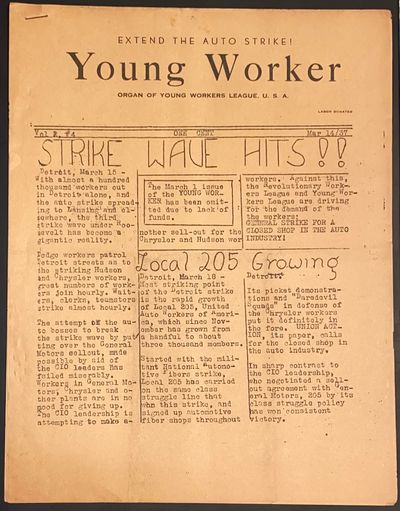Young Worker. Vol. 2 no. 4 (March 14, 1937)