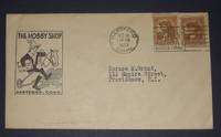 image of 1933 Illustrated Advertising Cover for The Hobby Shop Hartford Connecticut
