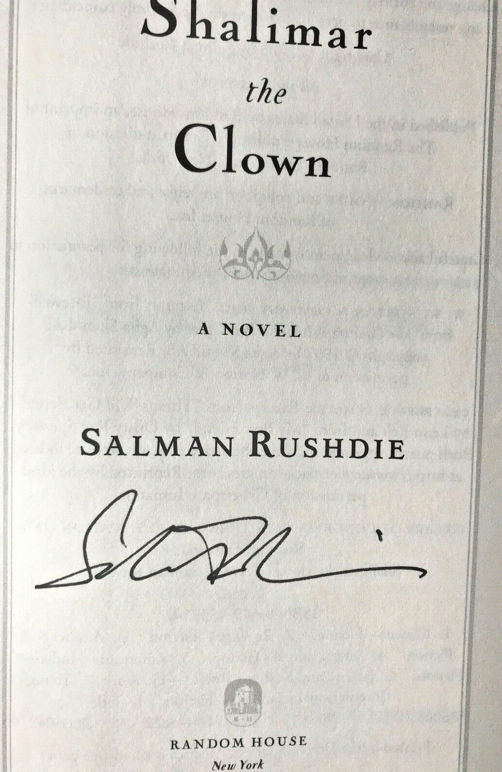 BIBLIO SHALIMAR THE CLOWN (SIGNED to Full Title Page) by Salman