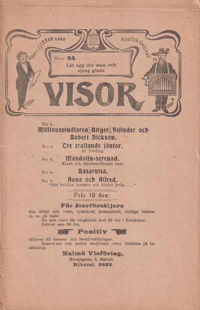 Låt upp din mun och sjung glada visor. [Utg. av]…