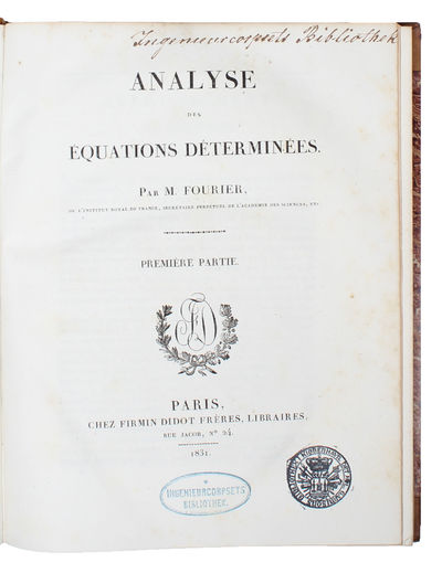 Analyse des Équations Déterminées. Premiere…
