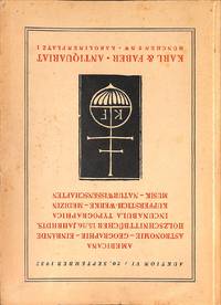 Auktion VI, 20 September 1932: Americana, Astronomie, Geographie,  EinbÃ¤nde, HolzschnittbÃ¼cher 15./16. Jahrhunderts, Incunabula Typographica,  Kupferstich-werke, Medizin, Musik, Naturwissenschaften. by KARL UND FABER - MÃNCHEN