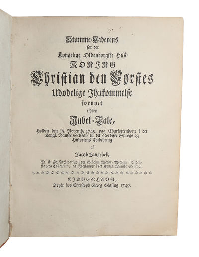 Stamme-Faderens for det kongelige Oldenborgske…