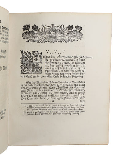 Stamme-Faderens for det kongelige Oldenborgske Hus, Koning Christian den Førstes udødelige Ihukommelse fornyet udi en Jubel-Tale, holden den 15. November 1749 paa Charlottenborg i det kongl. danske Selskab til det nordiske Sprogs og Historiens Forbedr... (photo 3)