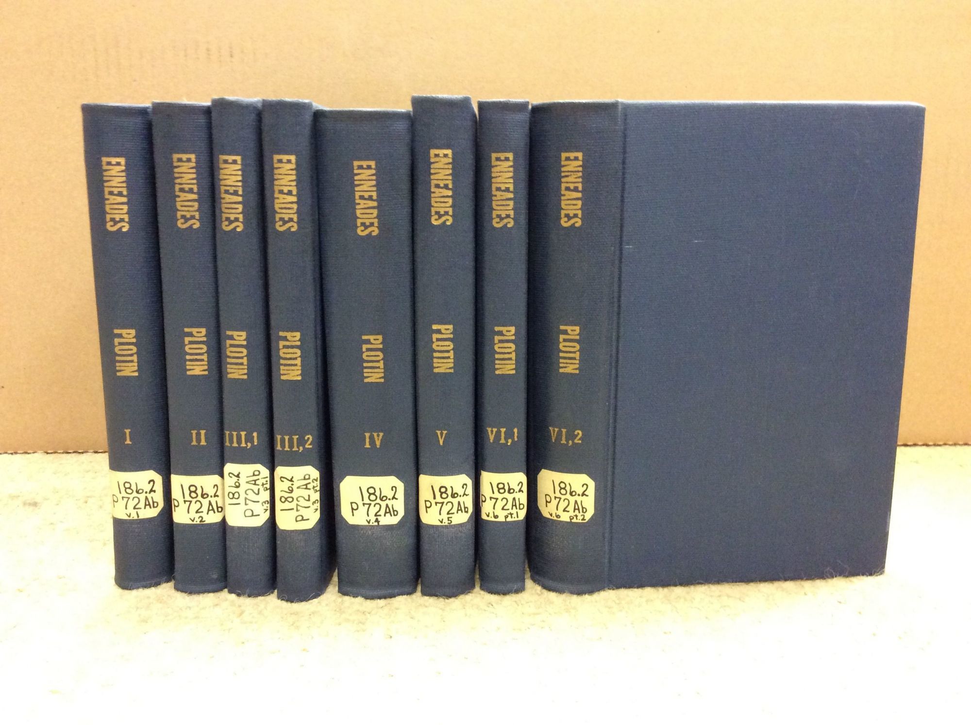 PLOTIN: ENNEADES [complete set] by Plotinus, edited by Emile