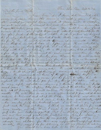1852 – A letter describing the overwhelming support for a Whig candidate for the state assembly from the Horse Shoe Bar mining community