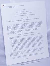 image of Bylaws, for the regulation of business of the Lesbian/Gay Freedom Day Committee, a California Nonprofit Public Benefit Corporation (adopted March 8, 1981: includes Amendments through February 10, 1982}