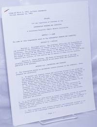 Bylaws, for the regulation of business of the Lesbian/Gay Freedom Day Committee, a California Nonprofit Public Benefit Corporation (adopted March 8, 1981: includes Amendments through February 10, 1982]