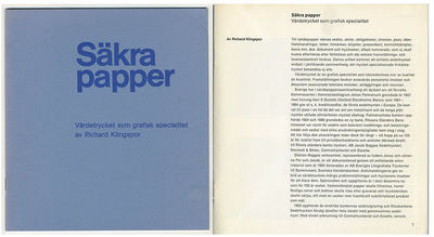 Säkra papper. Värdetrycket som grafisk…