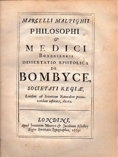 Dissertatio Epistolica de Bombyce