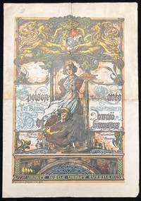 Large Format Menu for Beer House Munich with Exceptional Illustrations, 1902