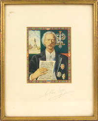 Color reproduction of a portrait of Polish President and famed composer I. J. Paderewski, Signed by Szyk on the mat