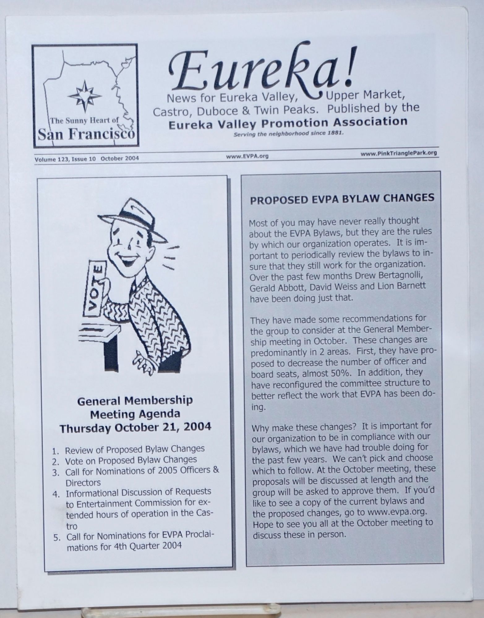 Eureka! news for Eureka Valley, Upper Market, Cast