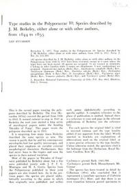 Type studies in the Polyporaceae 10. Species…