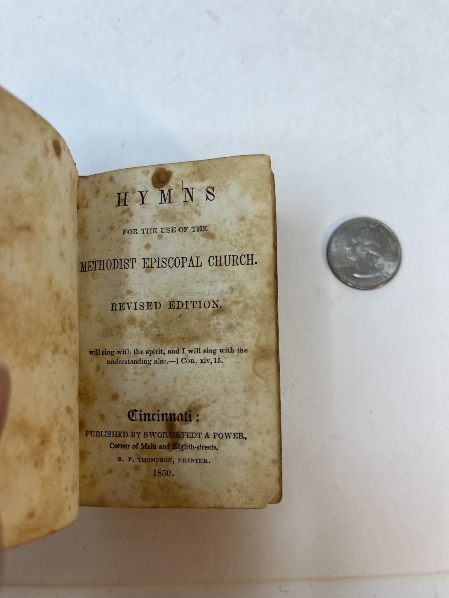 HYMNS FOR THE USE OF THE METHODIST EPISCOPAL CHURCH Leather | 1850 ...