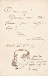 Drawing in an Autograph Letter Signed